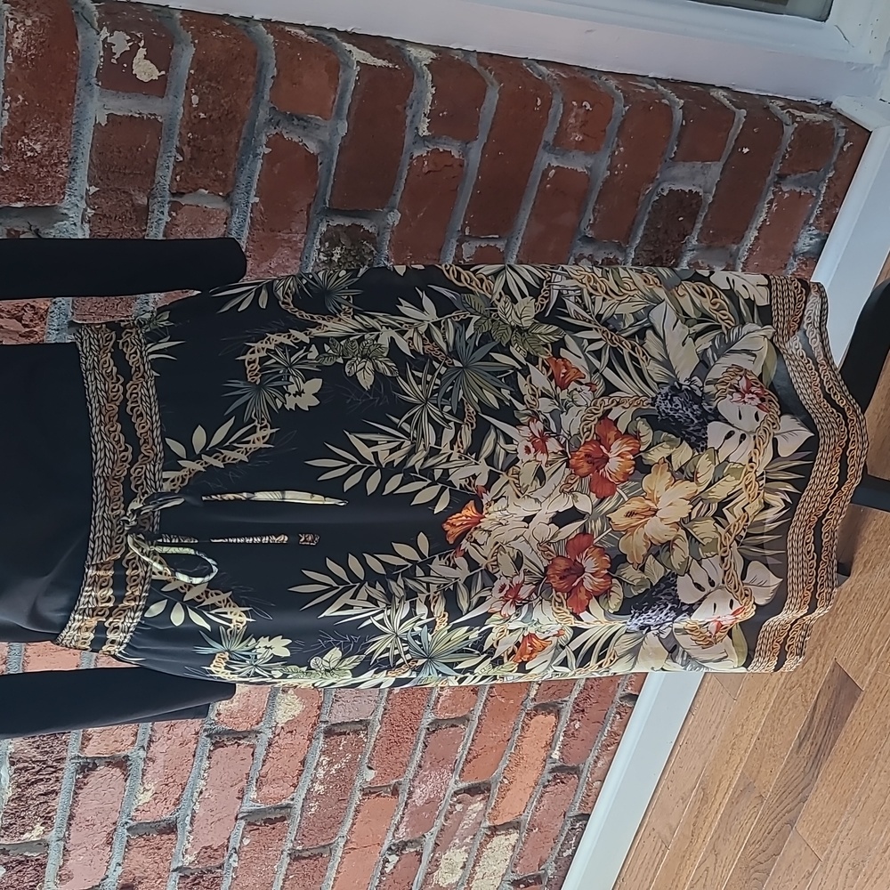 Black with floral skirt